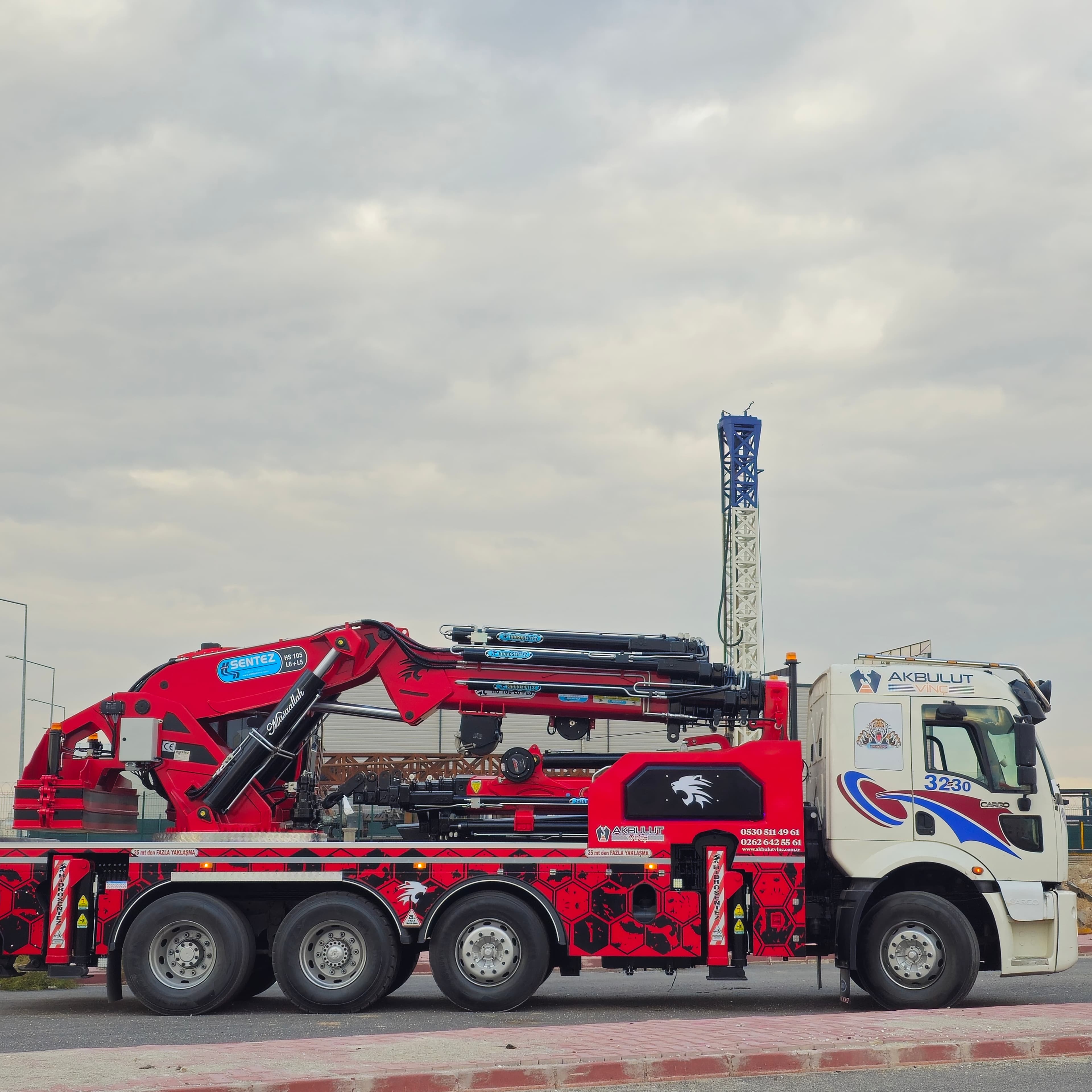 Katlanır Bomlu Vinçler HS 105 L6+L5 DİNGİL ÜSTÜ kucuk gorsel 3